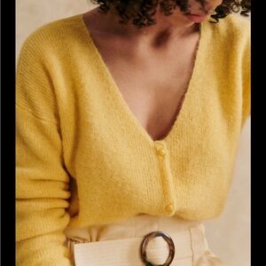Sezane Yellow Women's Cardigan